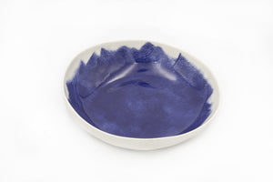 Ciotola-_DIP. PIENO BRUSH-Dipinta-PORCELLANA---BLU_2405-dm. 20 x h 5 cm