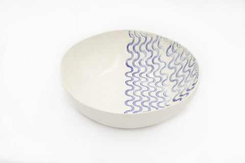 Ciotola-_WAVES-Impronta-PORCELLANA-BLU_M233-Ã¸ 30 x h 10 cm