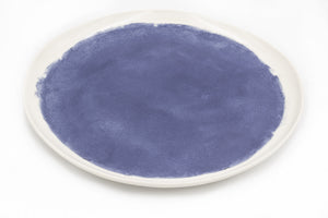 Piatto Piano-_DIP. PIENO-Dipinta-PORCELLANA-BLU_M233-dm. 26 cm