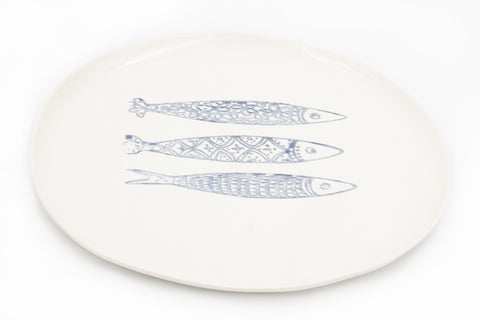 Piatto Piano-_PANAREA-Impronta-PORCELLANA-BLU_2405-Ã¸  29 cm